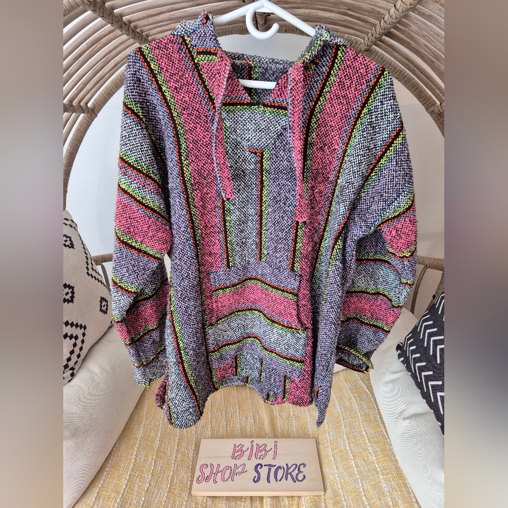 Colorful Striped Baja Hoodie